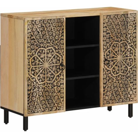Beistellschrank 90x33x75 cm Massivholz Mango