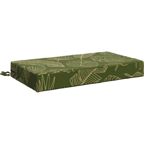 Coussin de dos SOEST 100 % polyester Modèle feuille vidaXL