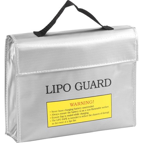 Bolsa protectora para baterías LiPo, a prueba de explosiones, ignífuga e impermeable. Bolsa de seguridad portátil para baterías LiPo, ideal para proteger objetos de valor, garantizar una carga y trans (1/5)