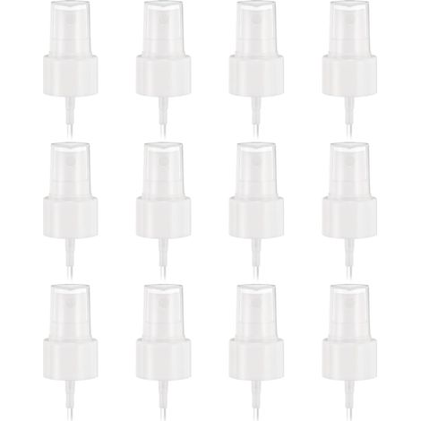 Sprühdüsen – 12 Stück – Weißer Kunststoff – Feiner Nebel 24/410 – Für Kosmetik und Parfüm – Durchmesser 24 mm (1/5)