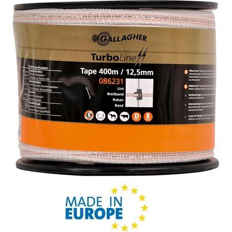 Nastro TurboStar 12,5 mm Bianco 200 m GALLAGHER per Recinzioni Elettriche (1/3)