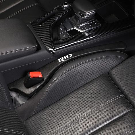 (Noir à gauche) Bouchon de couture de siège auto neuf, bande anti-fuite pour couture de siège, protection anti-chute pour Kia Rio 2, 3, 4 et 5 (1/5)