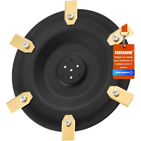 Blade discs + 6 replacement blades compatible with Pion 900 1000/ Genie 600 1000 3000 /M9, MGC500 MGC1000, Robotic Mower