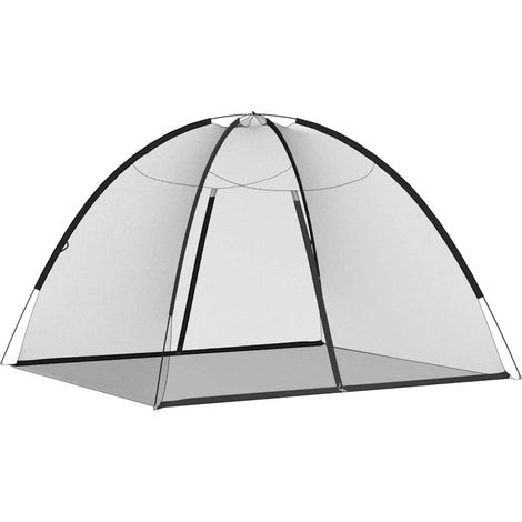 Moustiquaire mongole avec portes 220 maille noir 200x180x135 cm (1/5)