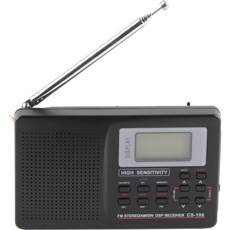 Réveil Radio FM/AM/OC avec Réception Pleine Fréquence - Type 1 (Sans Piles Incluses) (1/5)