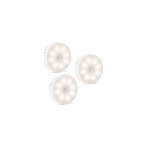 LED-Nachtlicht, 3er-Set LED-Bewegungsmelderlampen, USB-aufladbar, automatisches Wand-Nachtlicht mit Lichtsensor für die Küche, Cou-Crezuo