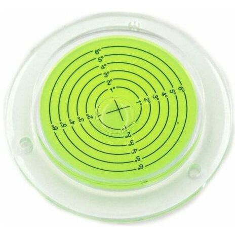 Niveaux à bulle Niveau à bulle circulaire rond à bulle avec trous de fixation pour camping-car, Vert, 100mm