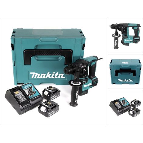 Makita DHR 171 RGJ Tassellatore a batteria 18V / 1,2J / SDS Plus + 2x Batterie 6,0 Ah + Caricabatterie + Valigetta Makpac (1/5)