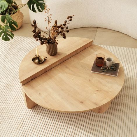Tavolino rotondo di design in legno CARLOW