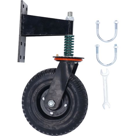 GARRYFIZH Roulette Portail 8" 272kg Acier Caoutchouc Noir (1/5)