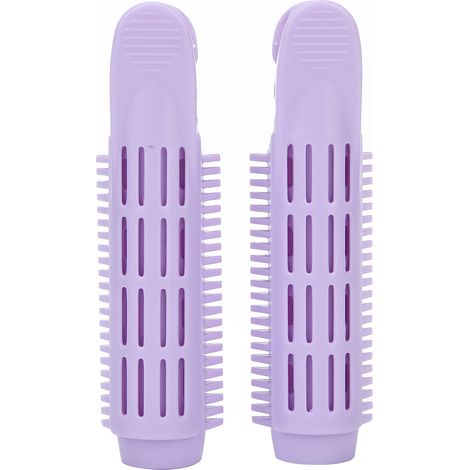2Pinces à Boucler Cheveux, Rouleaux Coiffants Volume Naturel, Accessoire Mousseux Violet (1/5)