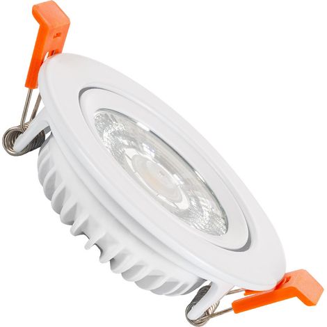 Foco Downlight LED 5W COB Superslim Direccionable Circular Blanco Corte Ø75 mm CRI90 Expert Color No Flicker Blanco Frío 5000K 24°