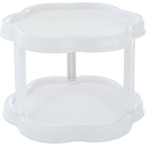 BRAVIX Cuisine a poser étagère a épices rotatives Étagère à Épices Porte Épice Rotative Étagère à Épice Support de Stockage epices rangement cuisine petit plateau tournant pour epices blanc,