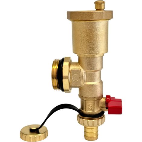 SHINING HOUSE Fußbodenheizungsverteiler – automatisches Ablassventil für Fußbodenheizung aus Kupfer (32 mm)