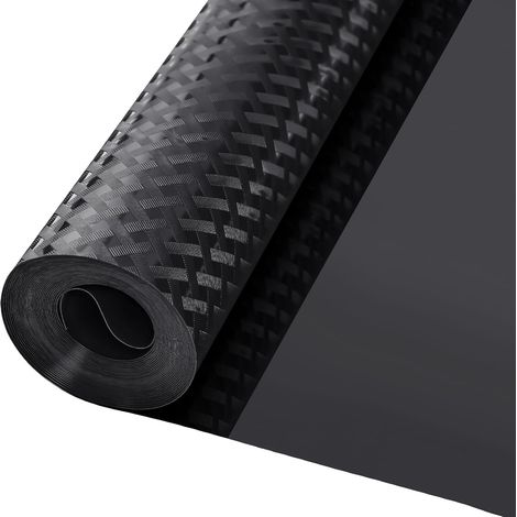 Tapis Fond de Tiroir Antiderapant Grille Noire Protection Tiroir Cuisine EVA Non-adhésif La Découpe Personnalisable Antibacterien Étanches pour Tiroir Frigo Placard 30x600CM (1/5)