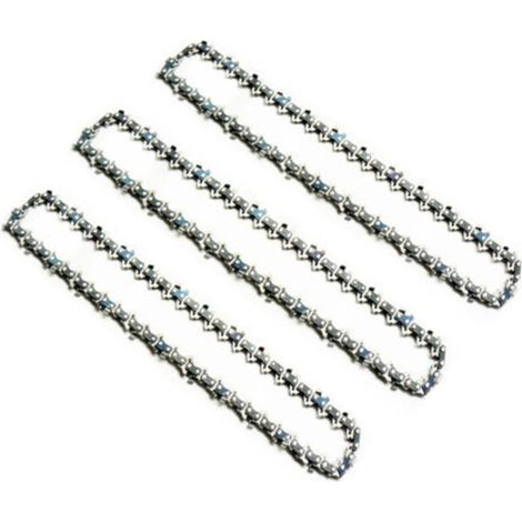 Pack de 3 chaînes de tronçonneuse 20 pouces – Acier haute qualité – 38 lames – Lubrification tridimensionnelle pour coupe optimale
