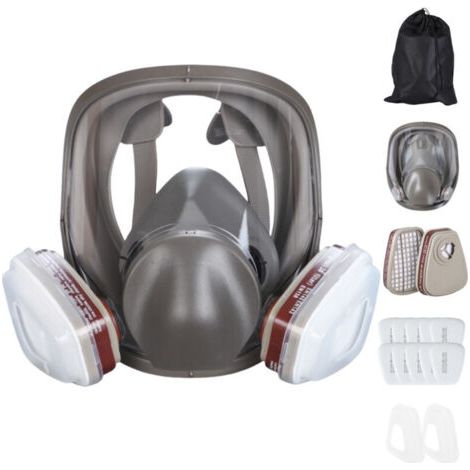 Pr Masque Respiratoire Intégral Avec Filtres , Masque Anti-Poussière En Aérosol De Peinture Réutilisable , Idéal Pour Polissage,Soudure,Graffiti,La Peinture En Aérosol (1/4)