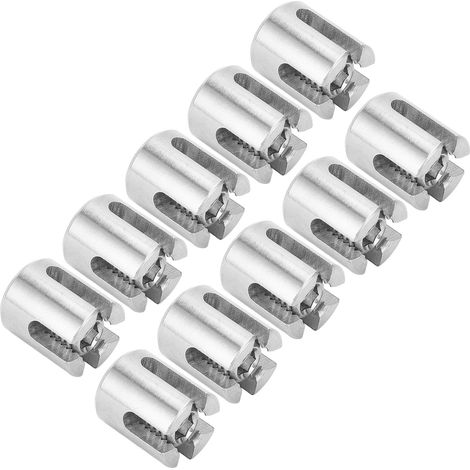 Set mit 10 Edelstahl-Kreuzklemmen für Geländer, M12 5 mm Kabelbefestigung, für den Innen- und Außenbereich (1/5)