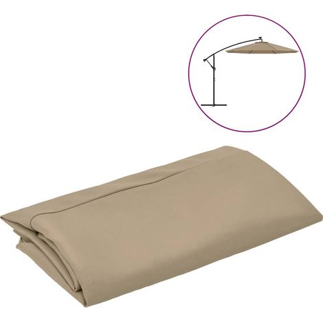 Maison Exclusive - Toile de Rechange pour Parasol Taupe 350 cm (1/5)