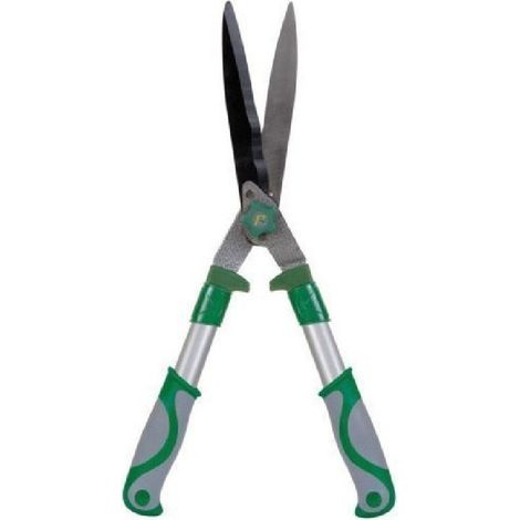 Trade Shop - Tijeras Para Setos Con Cuchillas Onduladas 52cm Jardin Cesped 4mm Espesor -
