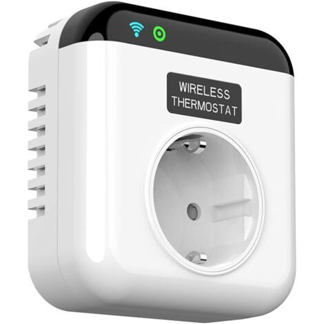 Enchufe termostato inteligente programable con Wi-Fi, control de temperatura mediante control por voz a través de una aplicación, compatible con Alexa, Echo y Google Assistant. (1/5)
