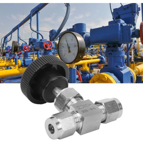 Vanne en acier inoxydable 304 à aiguille 2 voies haute pression pour la régulation du débit d'eau, de gaz, de pétrole et de liquides (1/4)