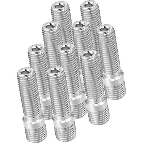 M14x1.5 à M12x1.5 Roue Goujon - 10 Pcs Argenté Ton Remplacement d'article (1/5)