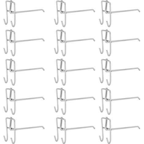Für 30 Stück Stecktafelhaken, Wandmontage zum Organisieren von Werkzeugen, Werkbank, Ladenregalen, Metall, für Garagen, Geräteschuppen (20 cm Länge)
