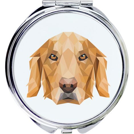 Golden Retriever - specchio con foto e iscrizione geometrica di Art-Dog (1/3)