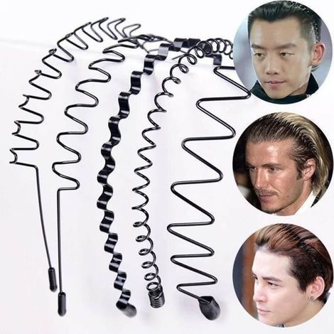 Bandeaux for hair - EBTOOLS - 6Pcs - Non-slip - Lightweight - Black for homme (1/3)