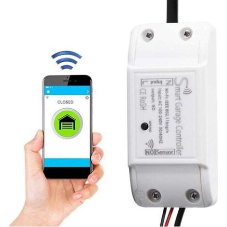 Ouvre-porte garage connecté WiFi – Compatible Alexa et Google Home – Télécommande et application mobile – Induction automatique