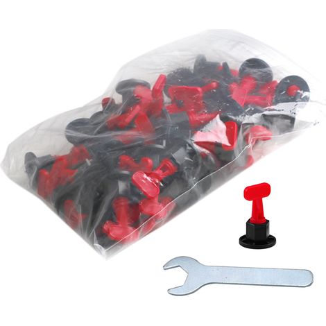 Kit de nivellement de carrelage : entretoises de nivellement, goupilles en acier remplaçables, outils de pose de carrelage en céramique avec clés.