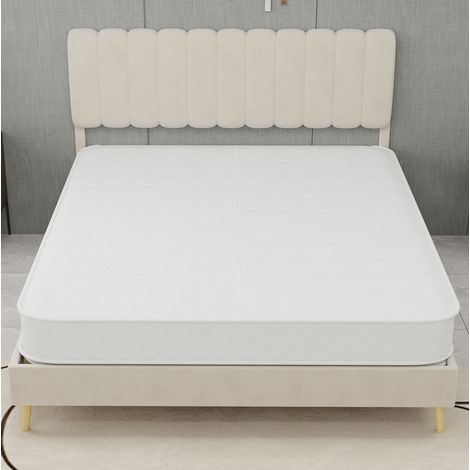 Materasso 140x200x23 cm bianco in tessuto con molle insacchettate e memory foam traspirante (1/5)