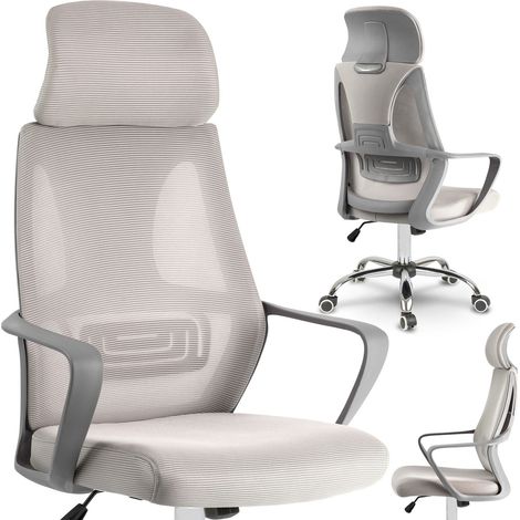 Silla de oficina Praga de micromalla - Gris claro (1/5)