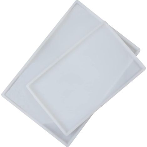 2 PCS Moules en Résine Rectangle Moule pour Resine Epoxy Grand Rectangle Moulle Silicone Resine Epoxy pour Cadeau de Bricolage, Décoration Intérieure (1/5)