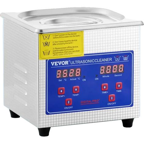 Pulitore a ultrasuoni, capacità 30 litri, pannello di controllo digitale, 0,8 litri (1/2)