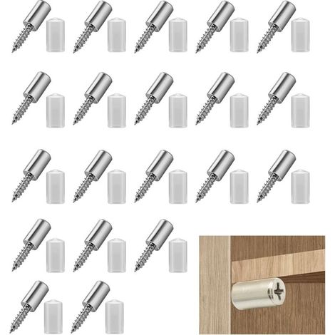 20 supports d'étagère invisibles, avec vis autotaraudeuses, aucun perçage requis.
