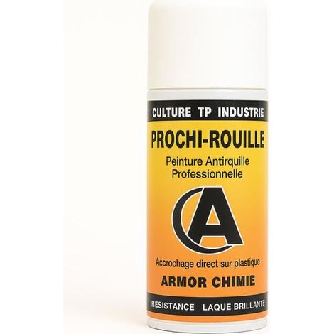 Bombe de peinture - Antirouille - Blanc - RAL 9016 - Mat - Prochi-rouille - Armor Chimie - 400ml