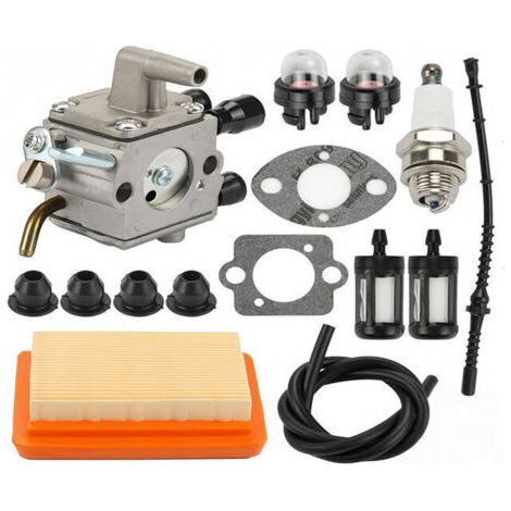 FS250 Carburetor for Stihl FS120 FS200 FS 250 FS300 String Trimmer Weed Eater Replace 4134 120 0603 with 4134 400 1301 Ignition Coil