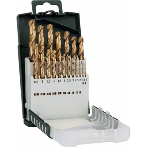 Set de 19 brocas HSS Titanio: Gripbox BOSCH 2609255134