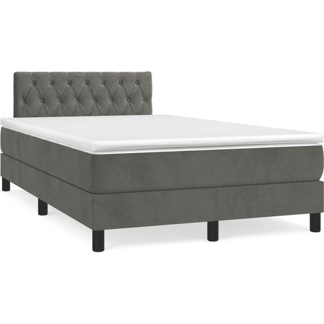 Maison Exclusive - Boxspringbett mit Matratze Dunkelgrau 120x200