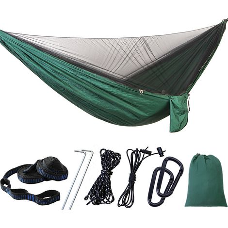 Filet Anti-moustiques Pour Hammock - Tissu Nylon Parachute 210T - Ouverture Automatique En 1 Seconde - Capacité 200 Kg - Pour 2 Personnes (1/5)