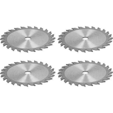 4 x 85 mm Hartmetall-Kreissägeblätter, 24 Zähne, für Holz und Kunststoff, 3000 U/min, 4er-Pack, 15 mm Schnittkapazität (1/4)