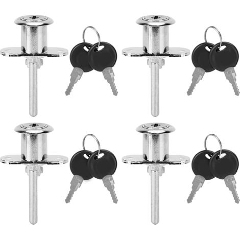 Ensemble de 4 serrures antivol pour armoire en alliage de zinc (1/5)