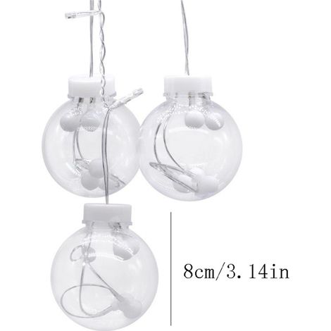 Guirlande Lumineuse LED - Boîtier Pile - 12 Lampes - Blanc Chaud - Pour Décoration Intérieure Et Extérieure (1/5)