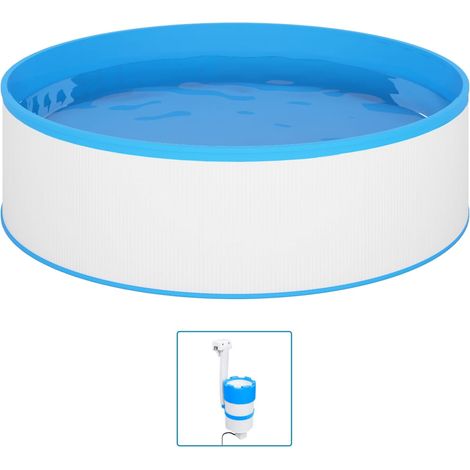 Maison Exclusive - Piscina Fuori Terra con Skimmer e Pompa Sospesi 350x90cm Bianca
