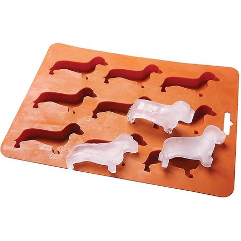 Moule à glaçons en silicone en forme de teckel (1/5)