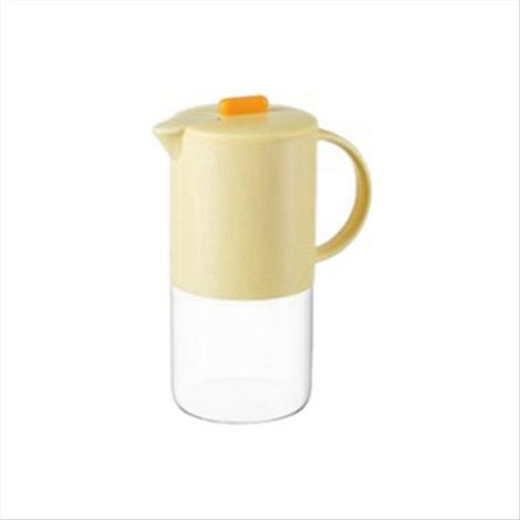 Glaswasserkaraffe mit Deckel, Küchenkaffeemaschine, 1800 ml, gelb (1/5)