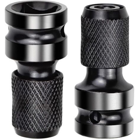 2 Pièces Adaptateurs de Douille 1/4" Adaptateur Impact Cle a Choc Convertisseur de Libération Rapide pour Clé à Cliquet Impact et Porte-embout de Tournevis (1/4)