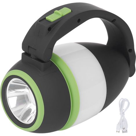 Lampe torche étanche puissante rechargeable USB, projecteur de travail avec batterie externe pour camping et randonnée (1/5)